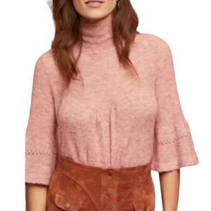 Anthropologie Featherbone Whitby Wool Baby Alpaca Lightweight Turtleneck Sweater